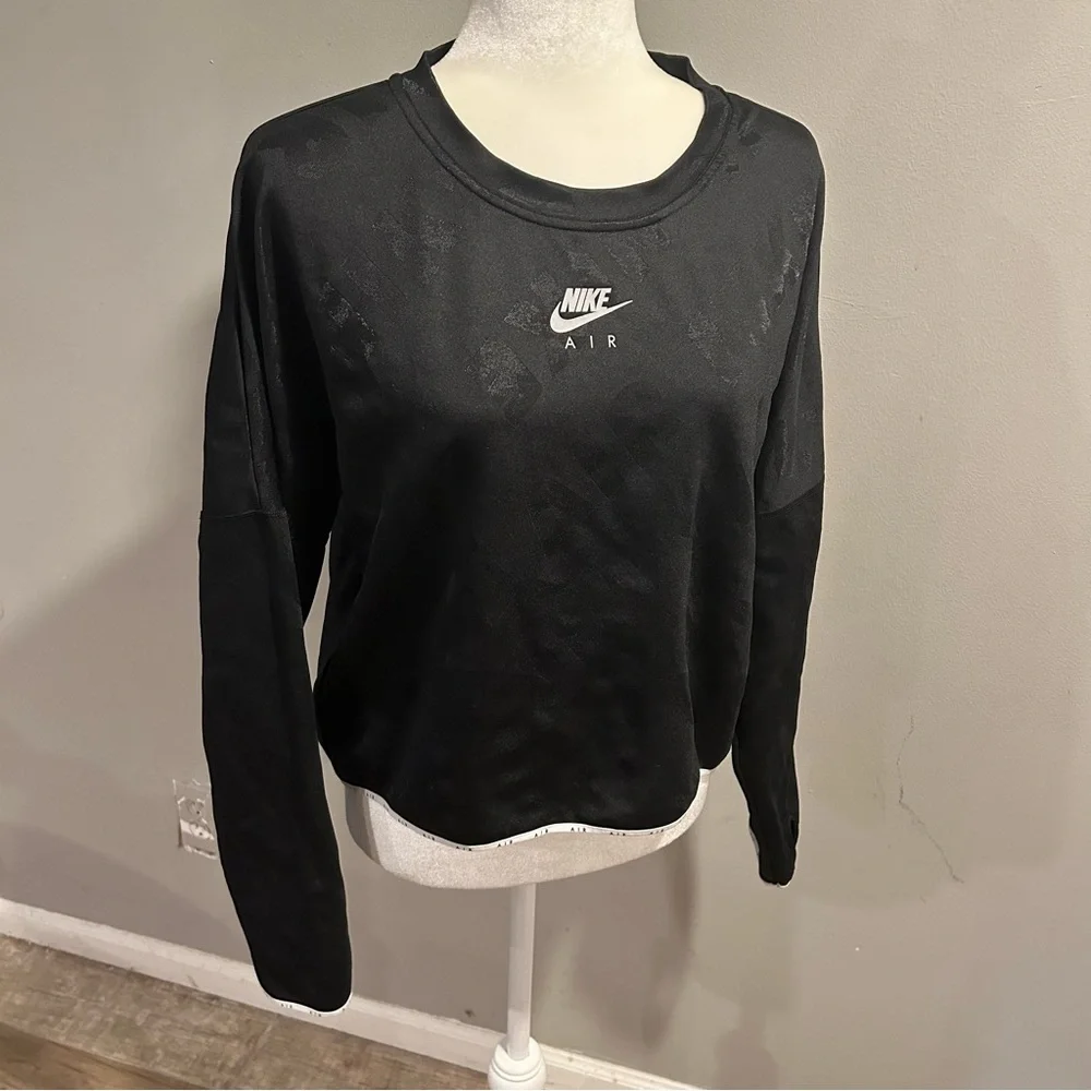Nike Air Women's Long Sleeve Running Top Training Gym Jacquard Dri-FIT Large